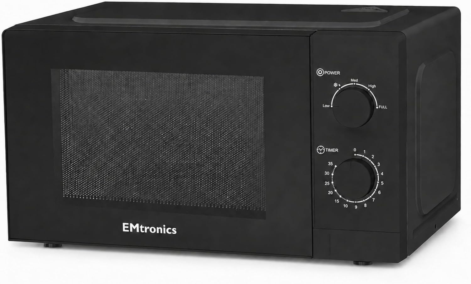 EMtronics 700W 20 Litre Microwave with Manual Control Dials - Black | 5 Power L… — best microwaves UK