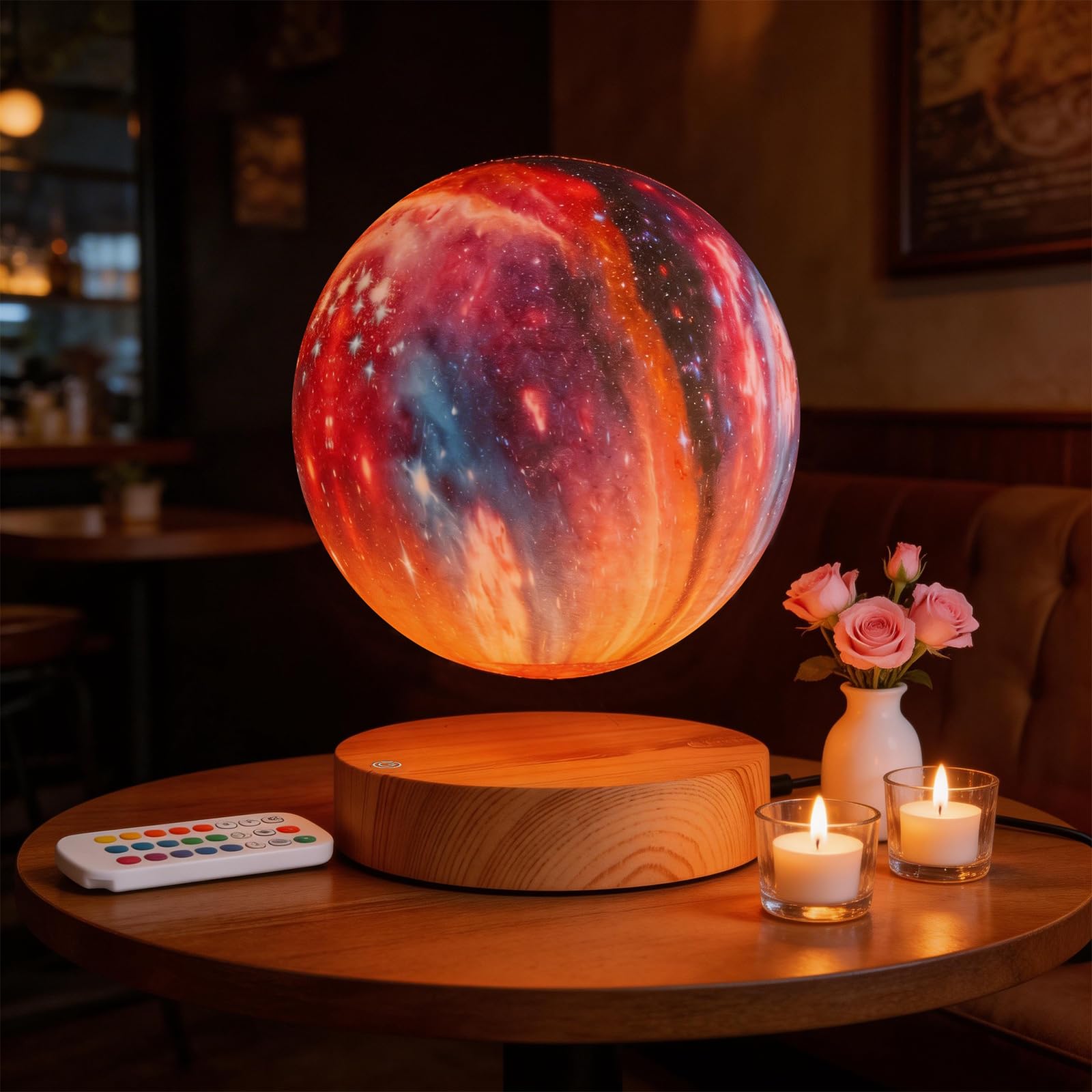 Lampada Luna Magnetica Fluttuante Rotante Luce Di Luna Lampada Da Scrivania Multicolore