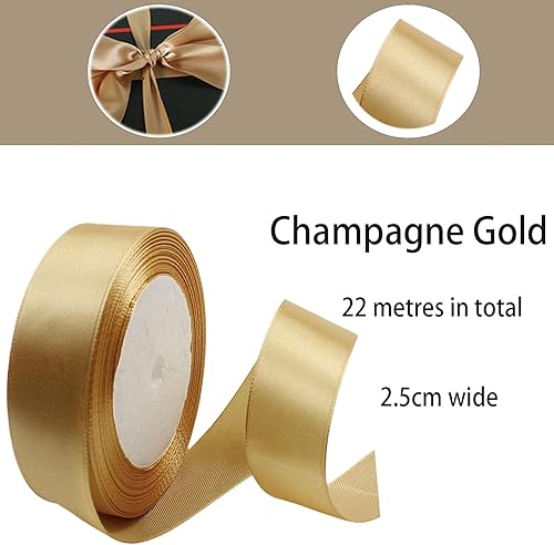 Miniatura 3 de Cinta de satén verde militar para envolver regalos de 34 pulgadas, rollo continuo de cintas de 25 yardas, cinta de regalo de Navidad, cinta gruesa