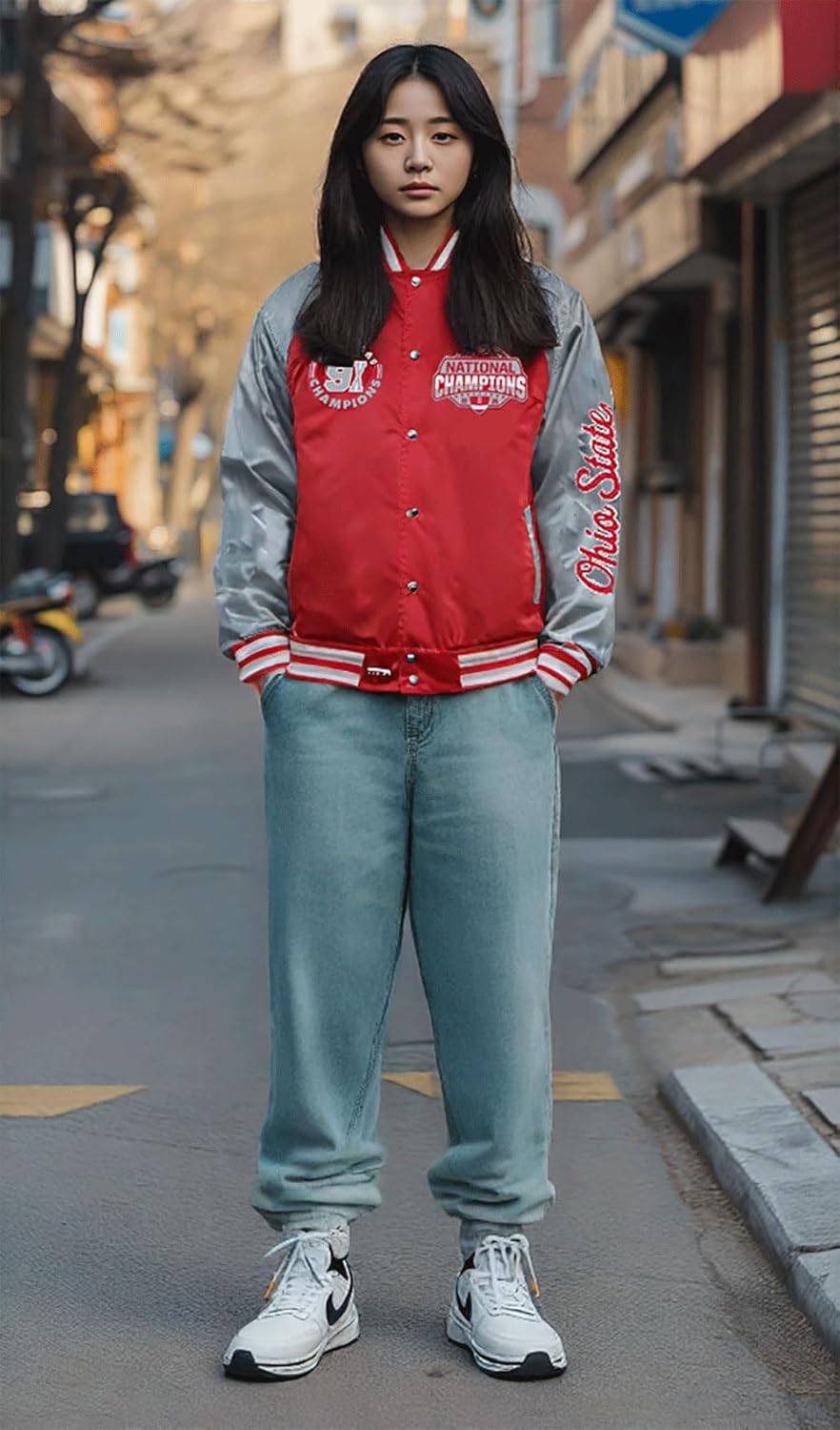 Mens Ohio State Buckeyes 2024 National Champions The Game Satin Jacket - Image 4