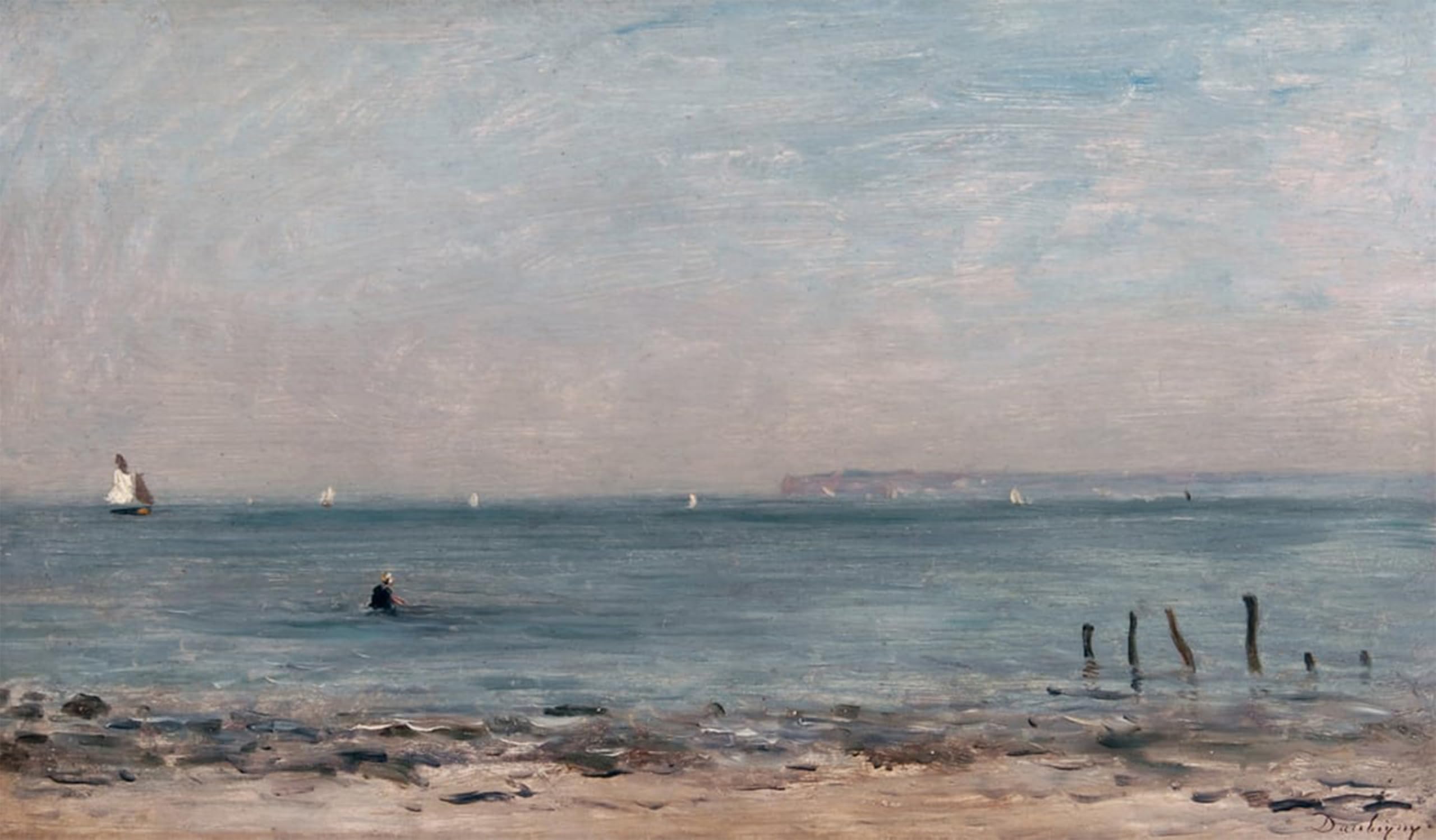 POSTERIIk Famous Animal Posters Vintage Picture Cap Gris Nez by Charles Francois Daubigny Modern Wall Decor for Home Decor 60x90cm