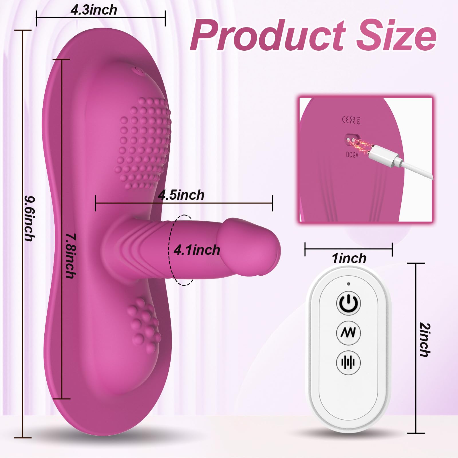 Women Sex Toys Sit and Ride Vibrators Dildo with 10 +10 Vibrating Modes, REYHKINO Remote Control Vibrator Clit Anal G Spot Double Stimulator, Monster Dildo Adult Sex Toy Games for Women Men Couples: Purple