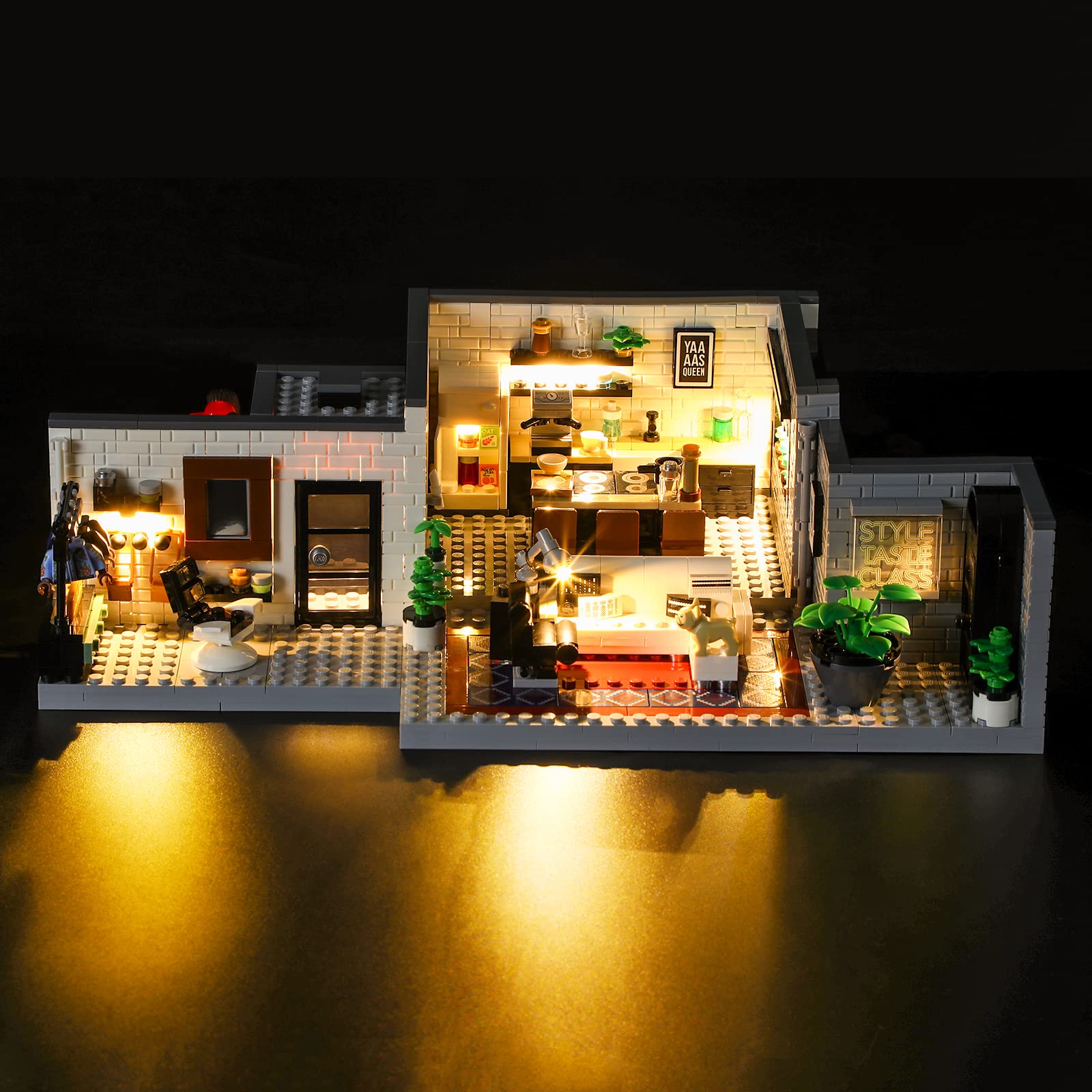 GEAMENT LED Light Kit Compatible with LEGO Queer Eye-The Fab 5 Loft - Lighting Set for Creator 10291 Model (Building Set Not Included)