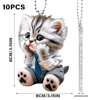 2756】ジャンピング猫 キーホルダー 天然石 リス 秋冬 チャーム