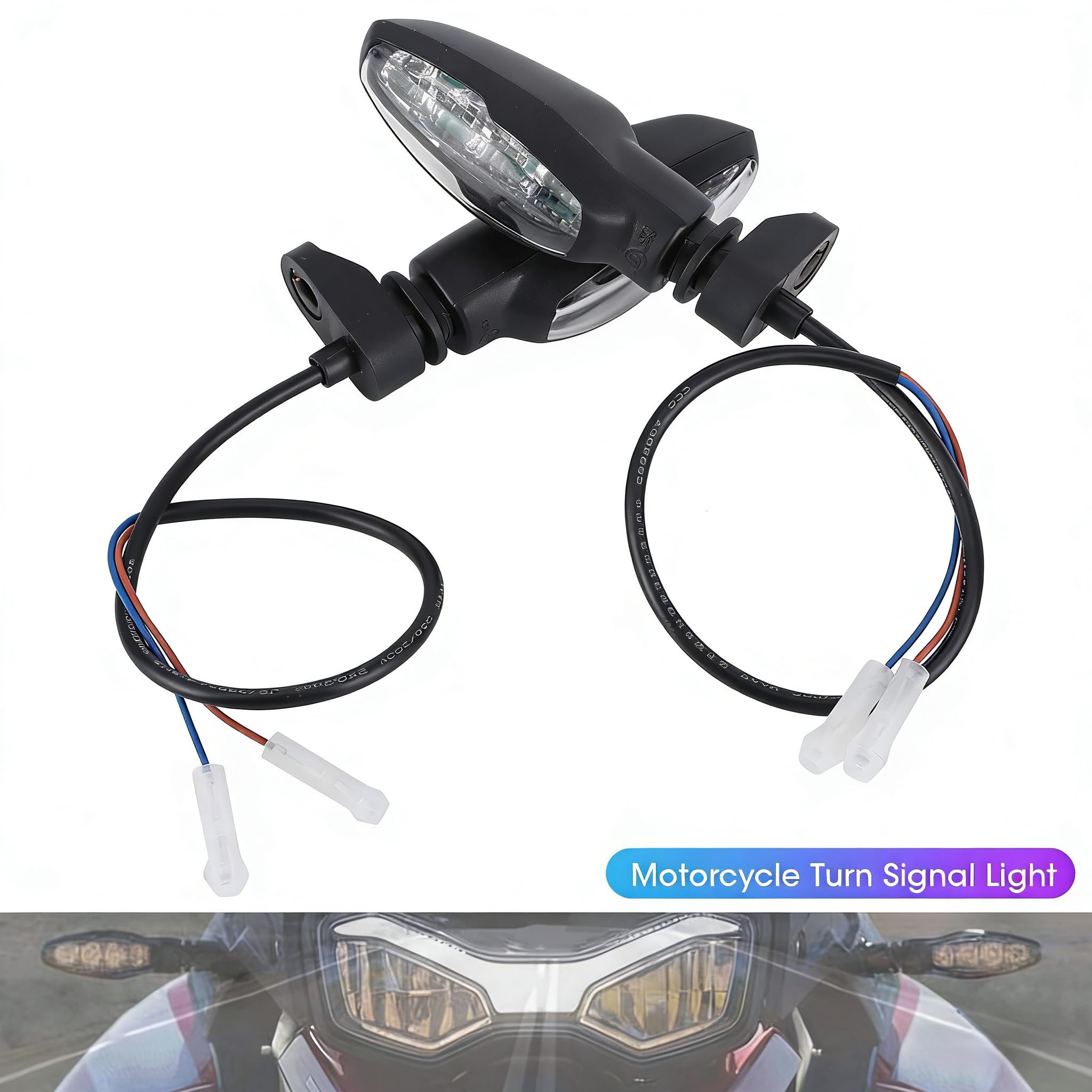Indicatori di direzione per moto, 1 paio di indicatori di direzione anteriori a LED da 12 V per TRIUMPH Speed ​​Twin Speed ​​Triple R/RS/S Tiger 800/1200