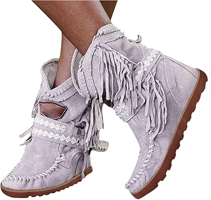 Enkellaarzen Dames Winter Manfield - Dames - Zwarte Suède Loafers Met Franjes - Maat 37 | Bol Franjelaarzen Voor Dames