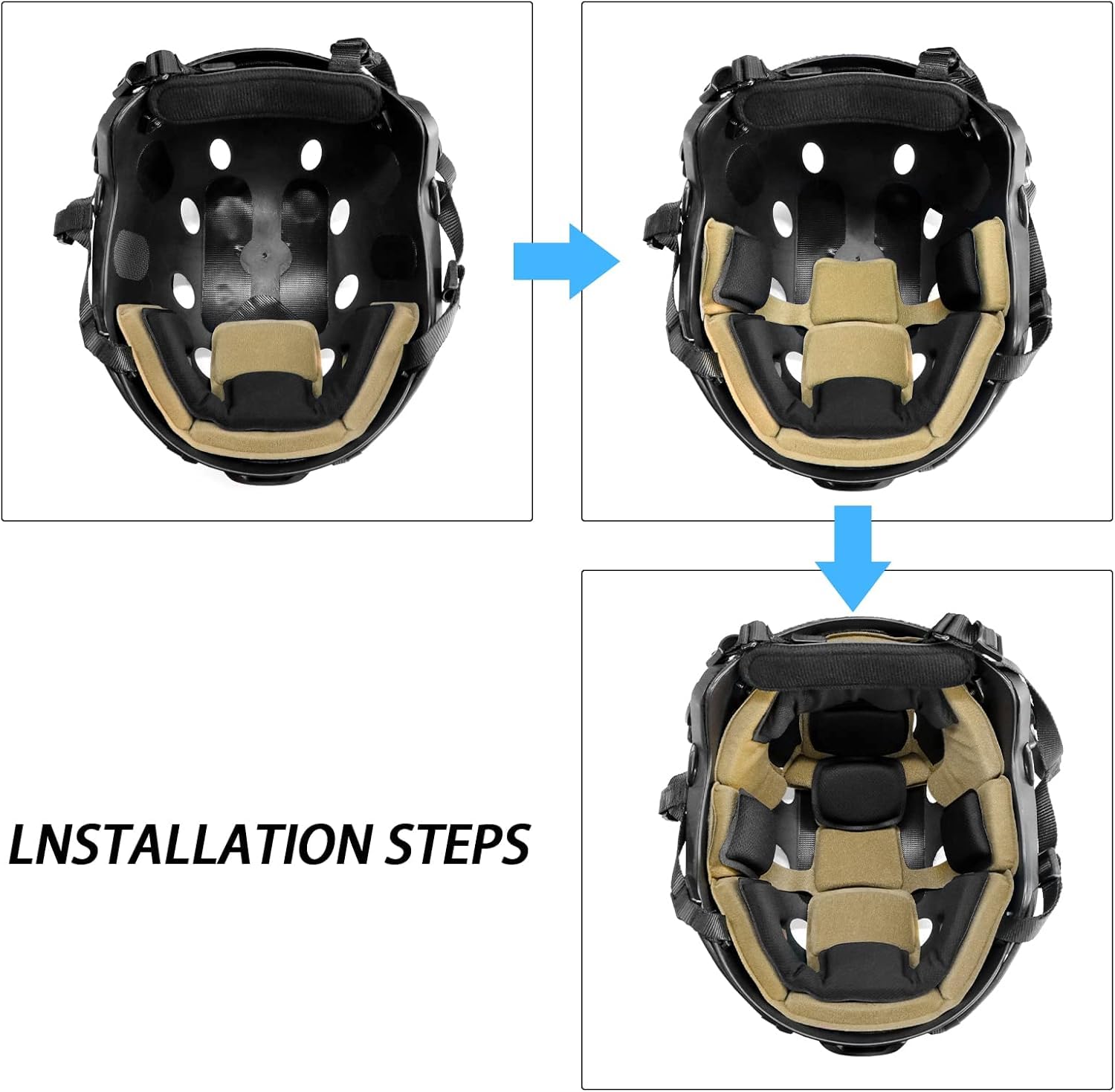 Cuscino per Casco per Grom 125 2014-2024 | Fodera Traspirante Del Casco Set Imbottitura Interna per Casco Tattico Cuscini Spugna Ammortizzanti Sostitutivi Imbottitura