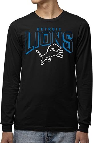 Junk Food NFL Bold Logo Long Sleeve T-Shirt Camiseta, Negro, XXL Unisex Adulto