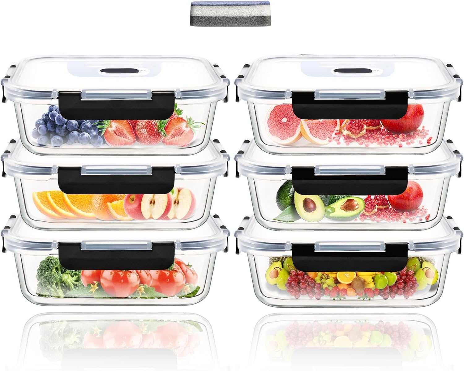 Uandu Glasbehälter Set 12-teilig - Meal Prep Dosen Mit Deckel Luftdicht