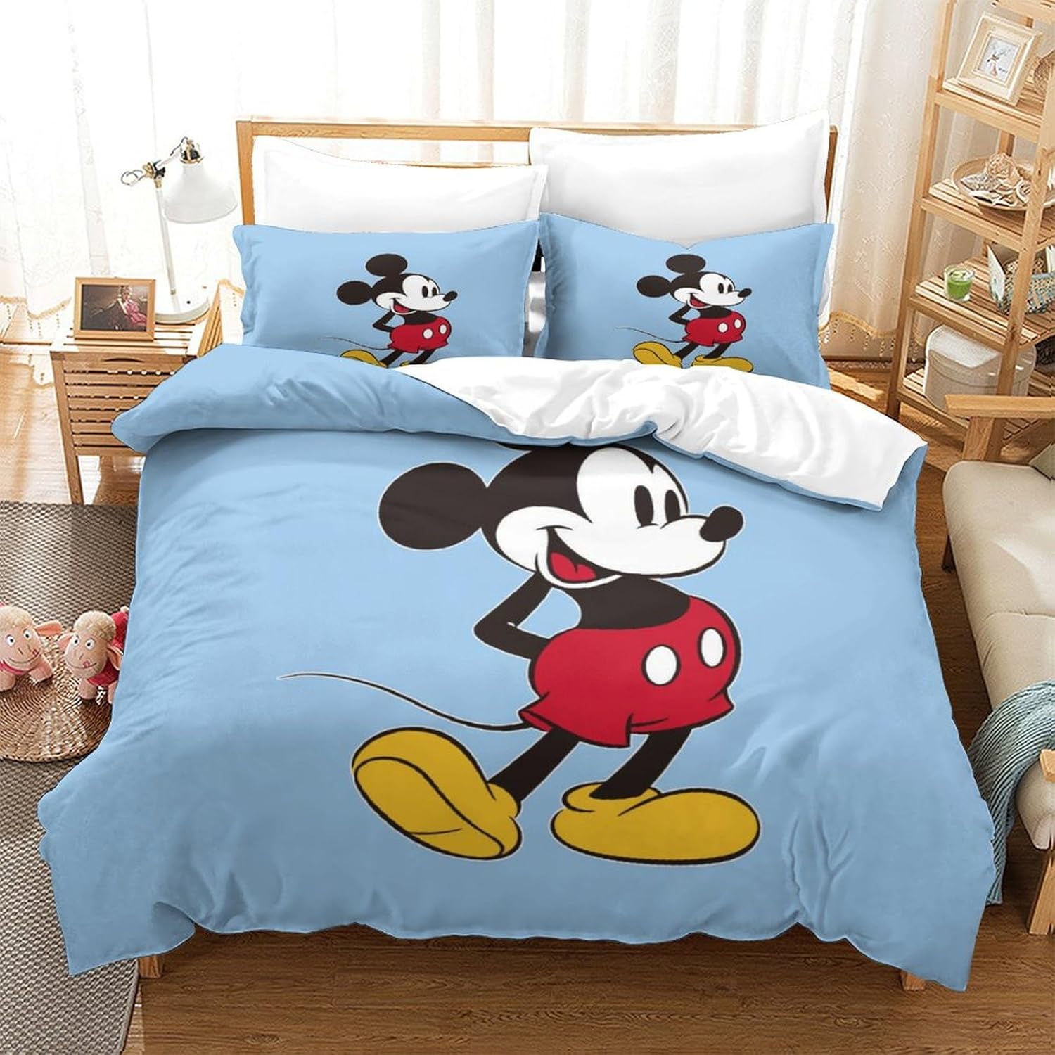 Mickey Mouse Quilt Cover 3D Print Anime Cartoon for Boys Girls