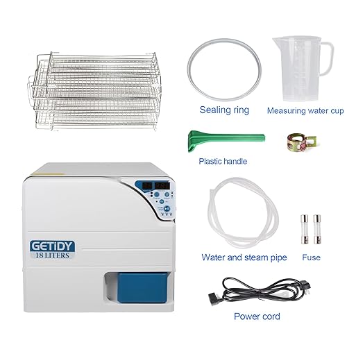 Miniatura 6 de Esterilizador de vapor automático con pantalla LED digital, autoclave de alta temperatura, equipo esterilizador de laboratorio de clase Nbotón