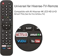 Vista 4 de Universal for All Hisense-TV-Remote Compatible with All Hisense 4K LED HD UHD Smart TVs - Not for fire & roku TV