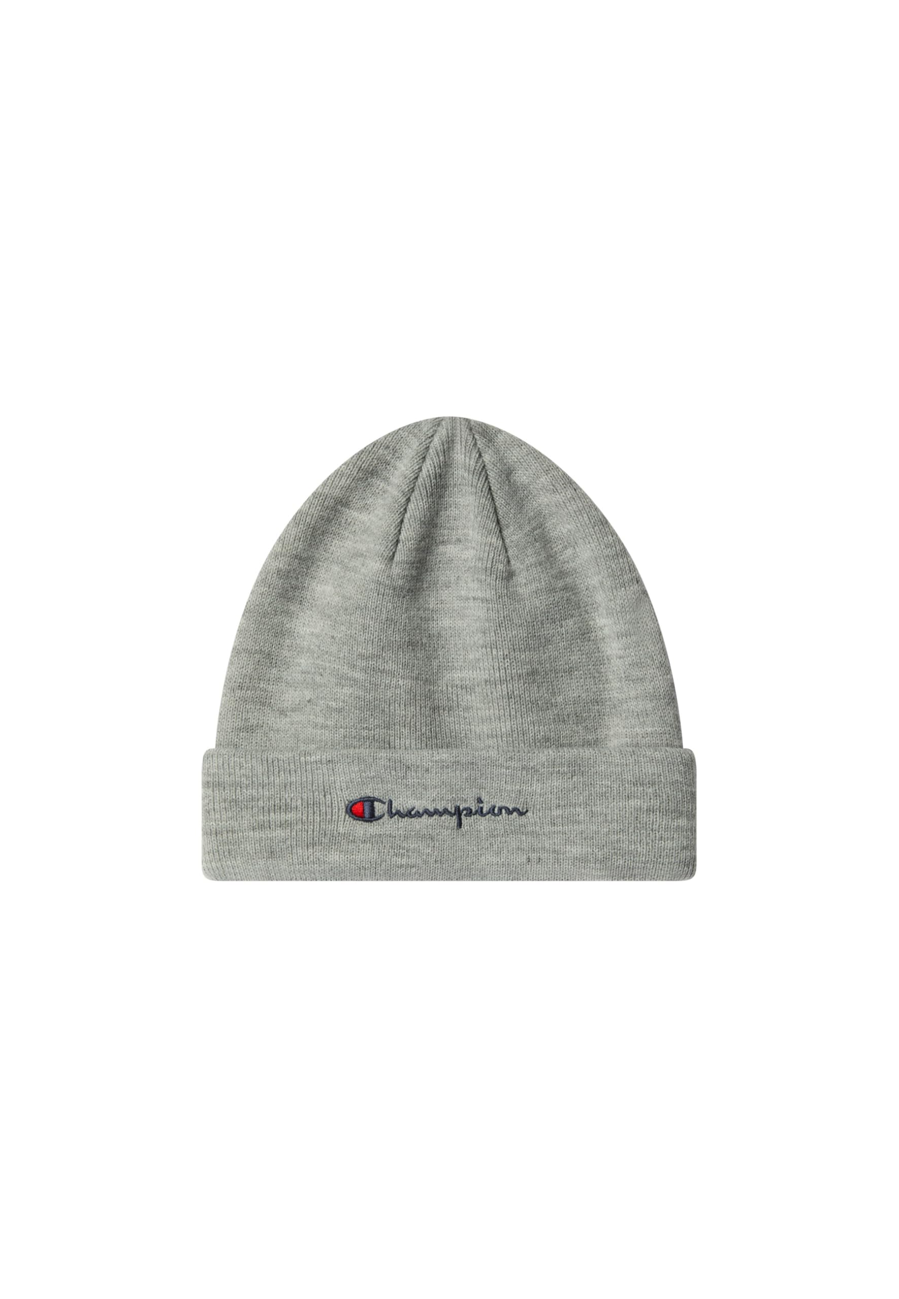 Champion Unisex Grey (Em021) Lifestyle Caps (806064) - Recycled Acrylic Knitted Yarn Embroidered Script Logo Beanie Hat,