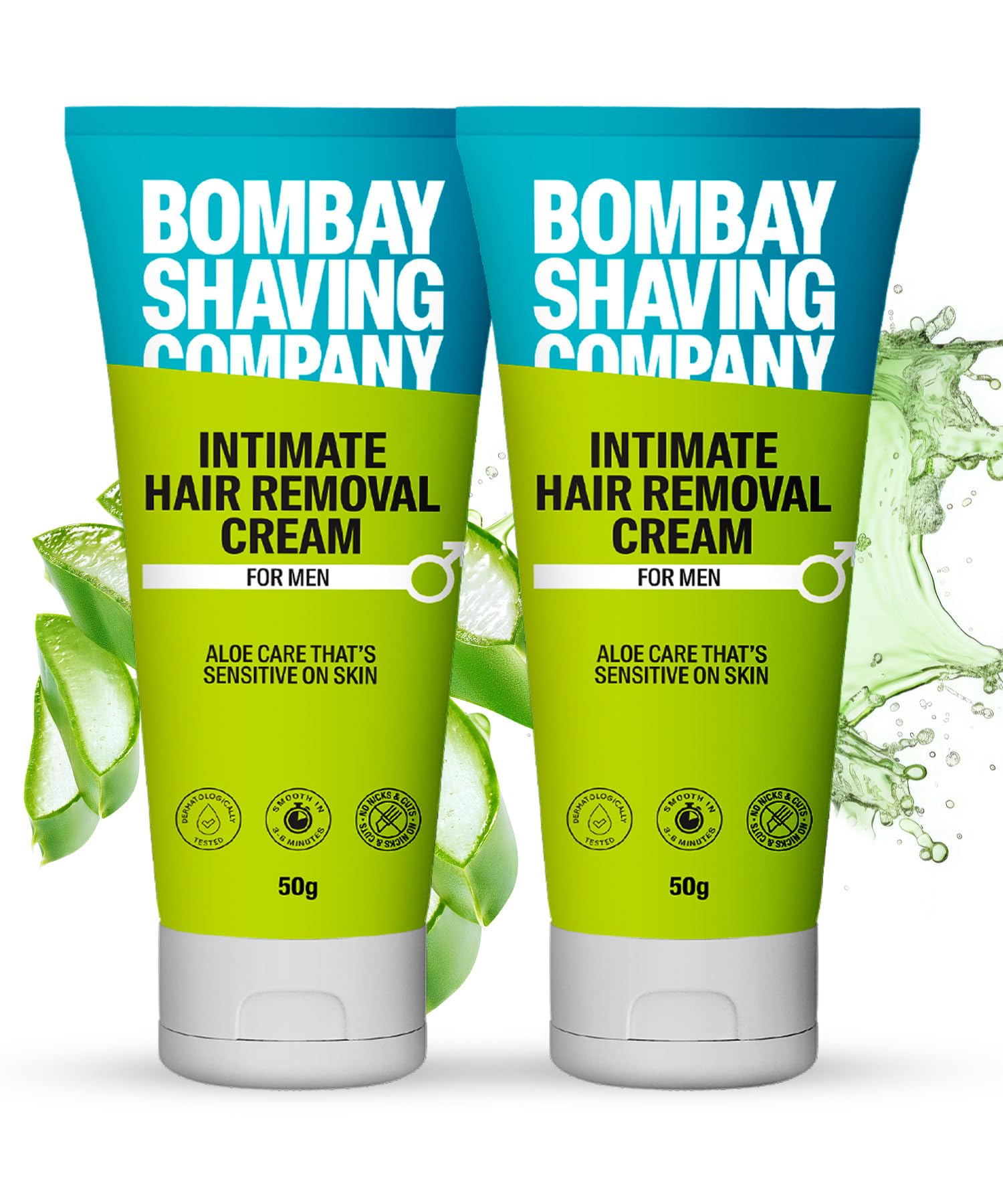 Bombay Shaving Company Intimate Hair Removal Cream | Pubic Hair Removal | Painless Hair Removal | For Sensitive Body Areas | Hair Removal Essentials | Body Hair Removal For Men | Pack of 2