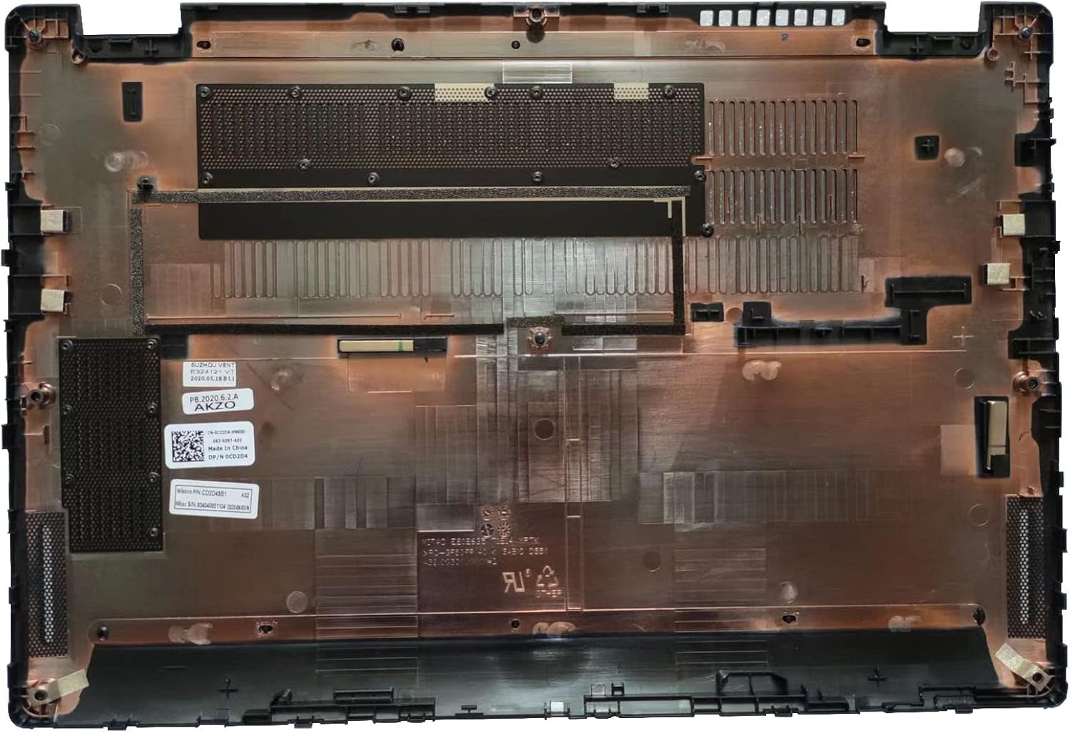 Replacement Laptop Lower Base Bottom Case Cover Assembly Part for Dell Latitude 5300 0VFHHR Black