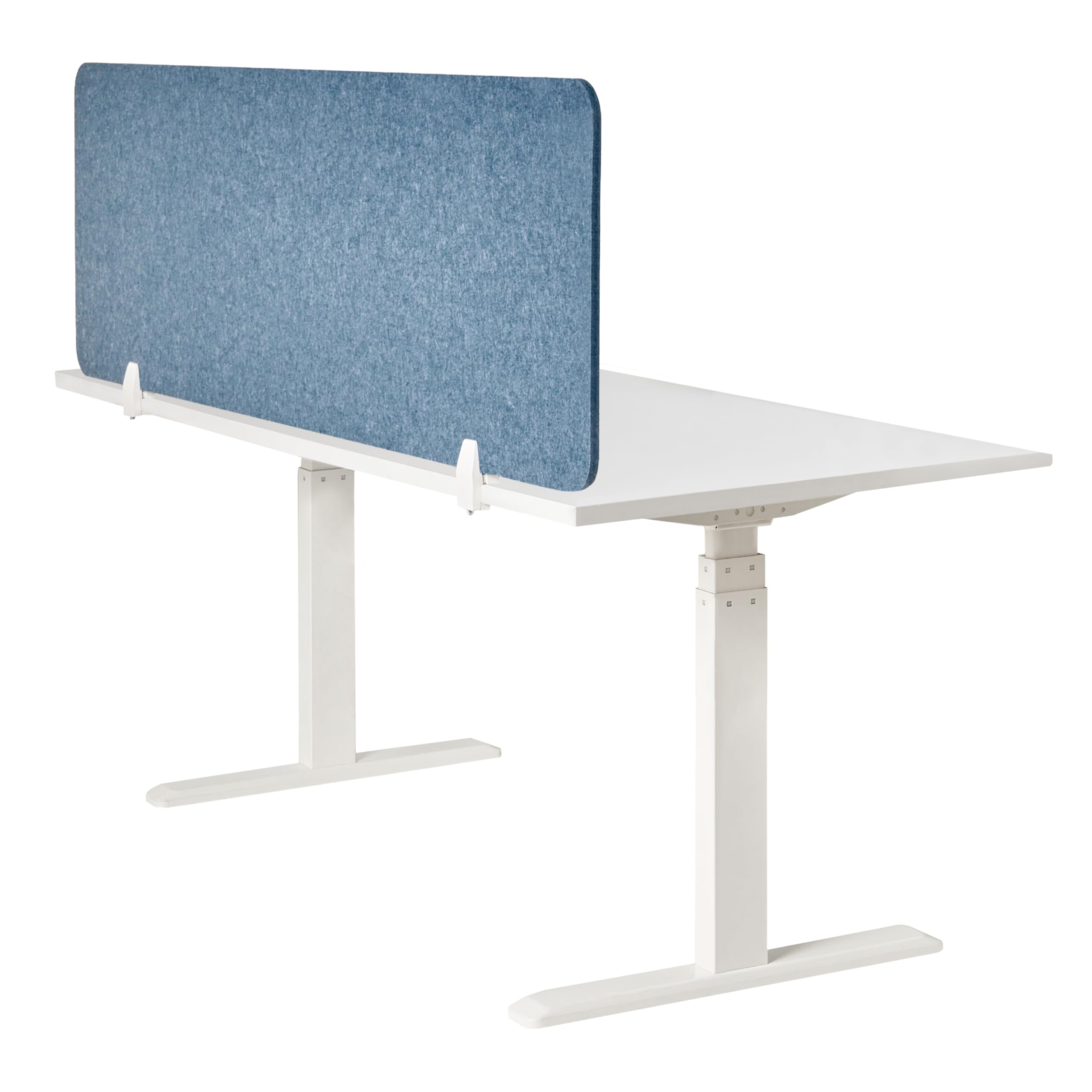 Beliani Séparateur de Bureau en Pet Acoustique Recouvert de Tissu 160 x 50 cm Bleu Split
