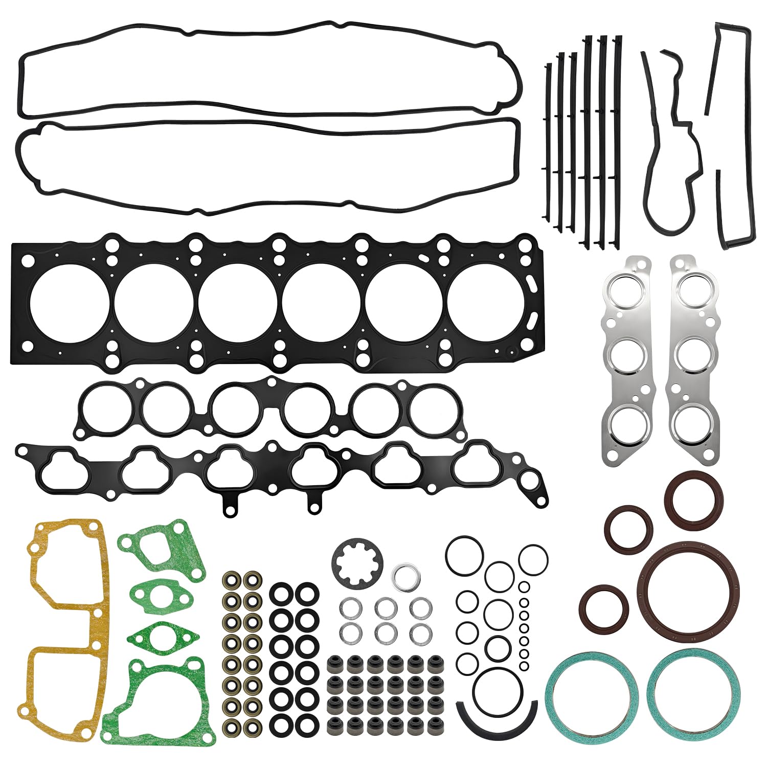 04111-46111 1JZ-GTE VVTi 1JZ Turbo Engine Overhaul Gasket Kit Compatible with Toyota Crown Mark 2 Chaser Cresta Verossa Soarer 2.5L 1996-2006 0411146111