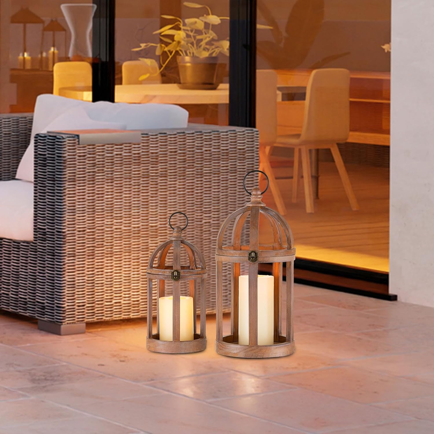 Farmhouse Lantern Decor Set of Indoor Rustic Jamaica Ubuy