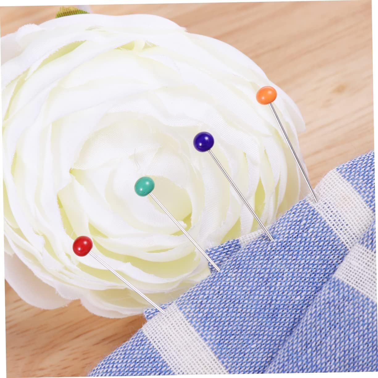 Gadpiparty 200pcs Glass Head Sewing Pins for DIY Crafts Quilting Embroidery Head Pin