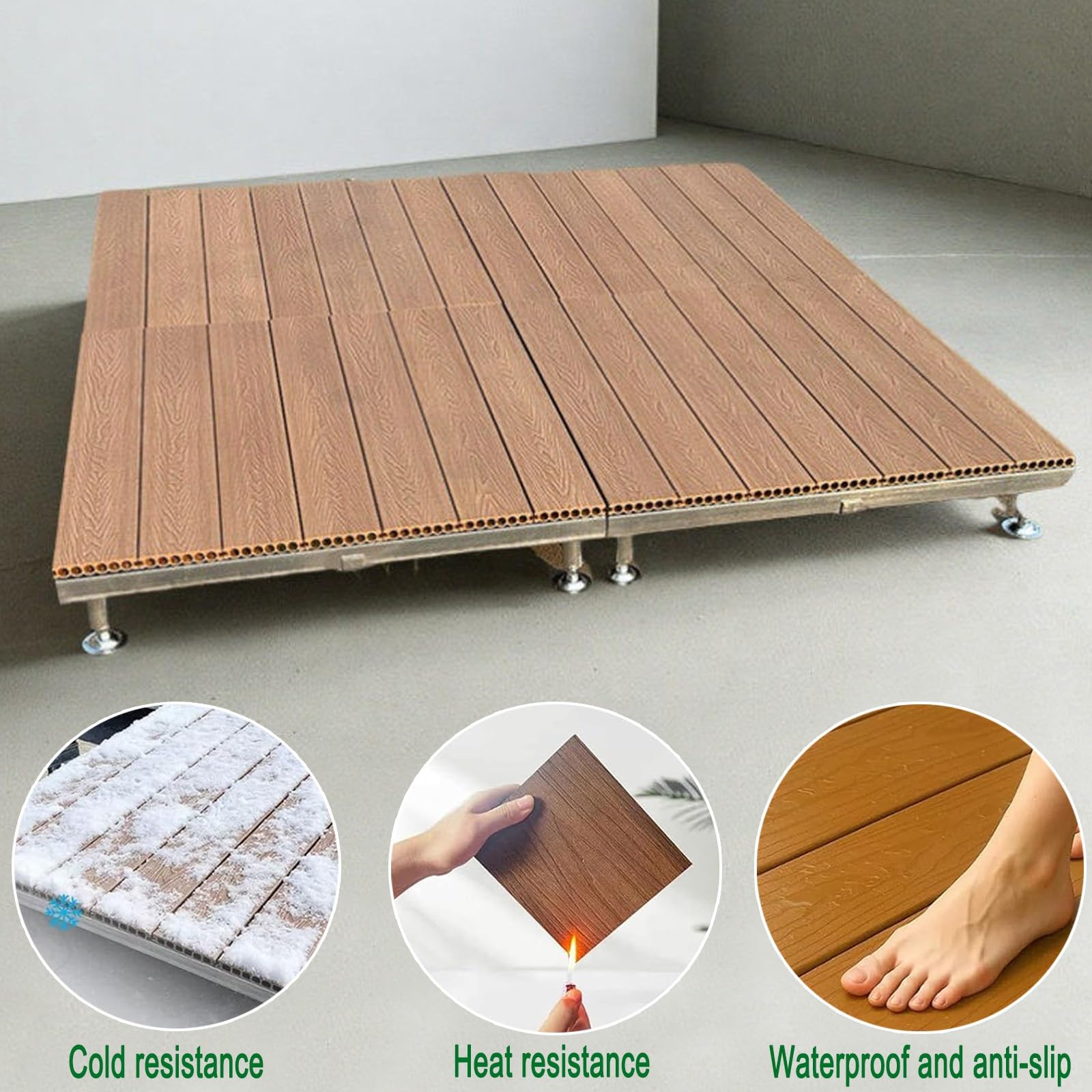 84cm Piastrelle For Ponte Modulari Ad Incastro Legno Composito Antiscivolo