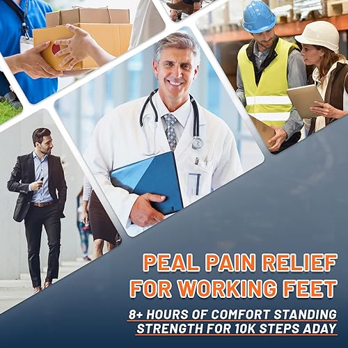 Miniatura 5 de RooRuns Plantillas ortopédicas para fascitis plantar con soporte de arco resistente para hombres y mujeres, plantillas ortopédicas para pies planos,