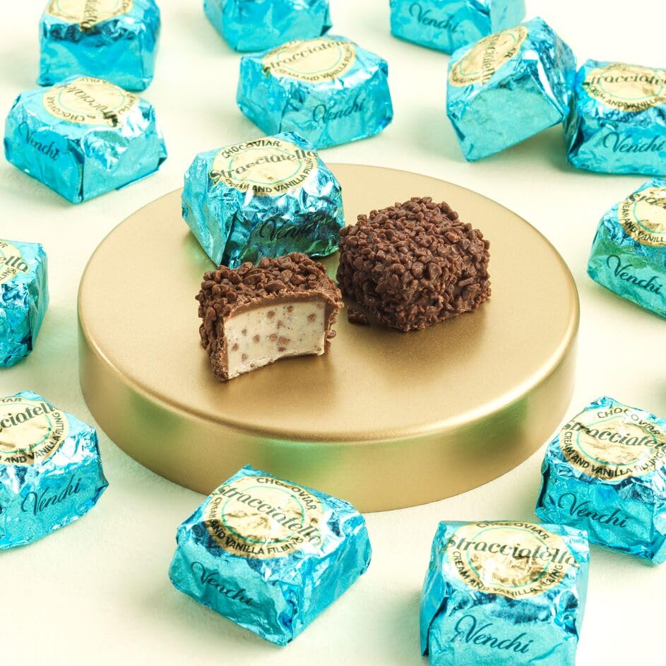 Venchi Chocoviar Indulgent Variety Bundle – Stracciatella, Crème Brulée & Crema Cacao Chocolates, Gluten-Free, Gourmet Italian Chocolate Candy, 3 x 2.2 lb Bulk Bags