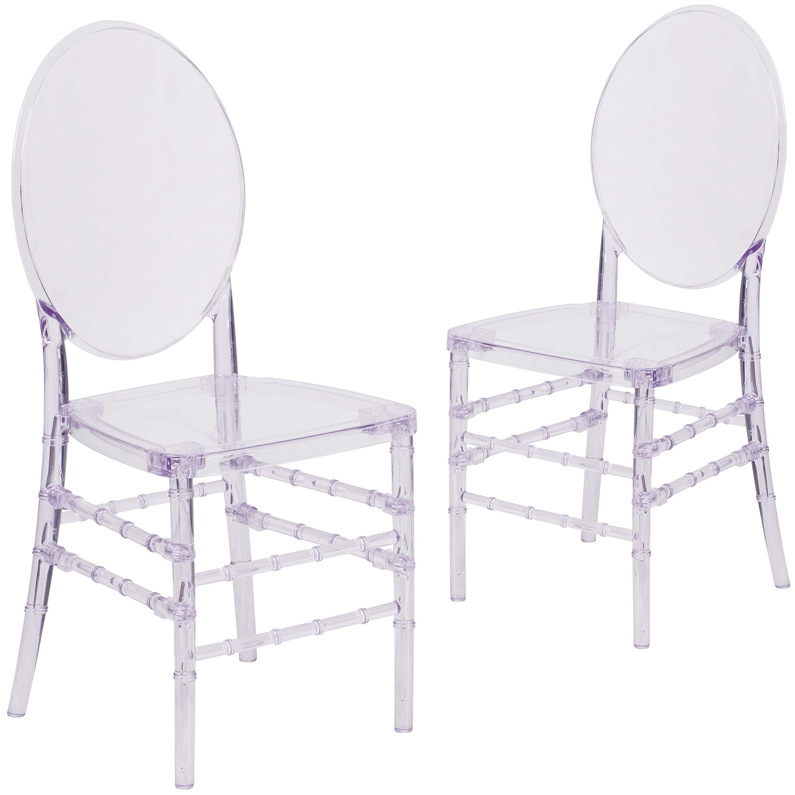 Flash Furniture Alexander 2 Pack Flash Elegance Crystal Ice Stacking Florence Chair