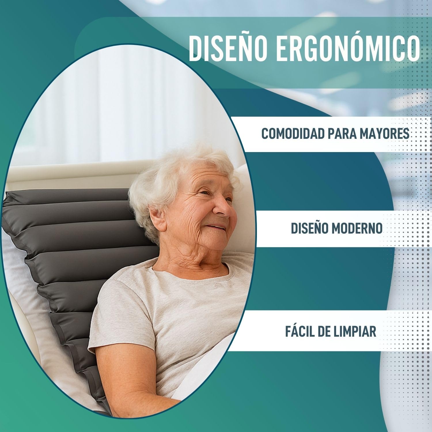 OrtoPrime Colchón Antiescaras 90x190x10cm con 12 Celdas - Colchón Antiescaras ERGONÓMICO Colchon para Cama Articulada Suave y Cómodo - Anti úlceras para Cama con Cintas Ajustables