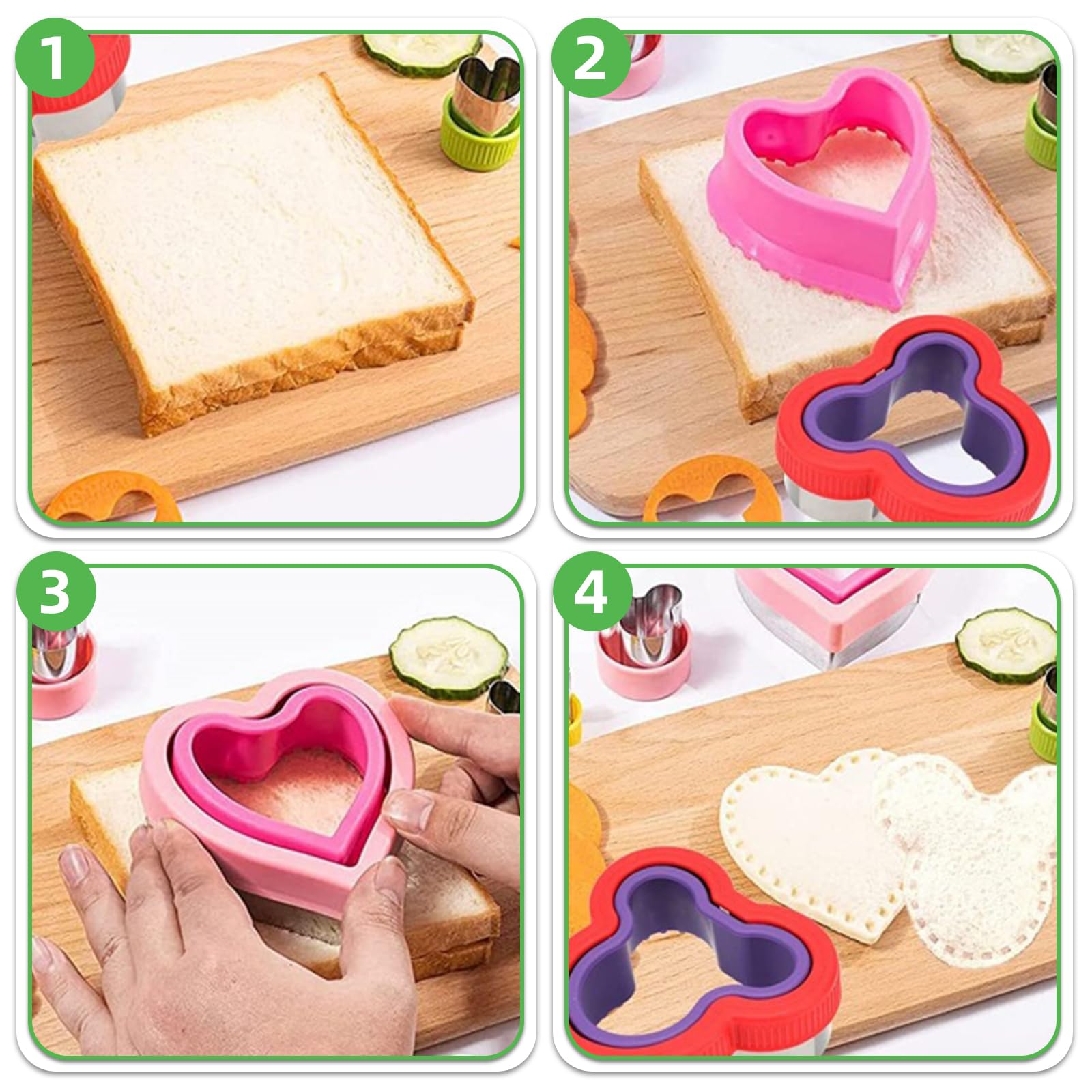 44-teiliges Ausstechformen Set - Für Brot, Gemüse & Mehr