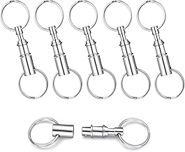 6 Pièces Porte-Clés à Dégagement Rapide Porte-Clés Détachables Porte-Clés Amovible à Part Porte-Clés Amovible Double pour Cadeaux Accessoires Pratiques