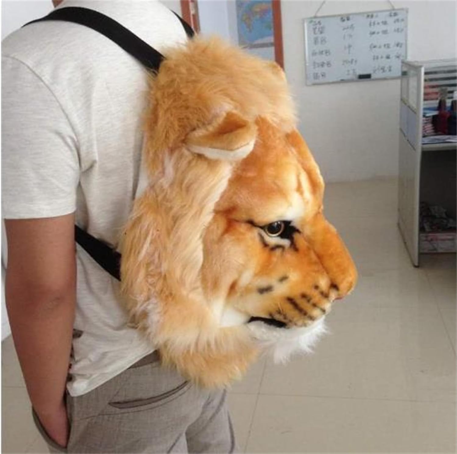 3d Animal Head Wall Mount, 3d Lion Head Backpack Bag, Stuffed Animal Backpack Simulation Lion Head Backpack Women/Men