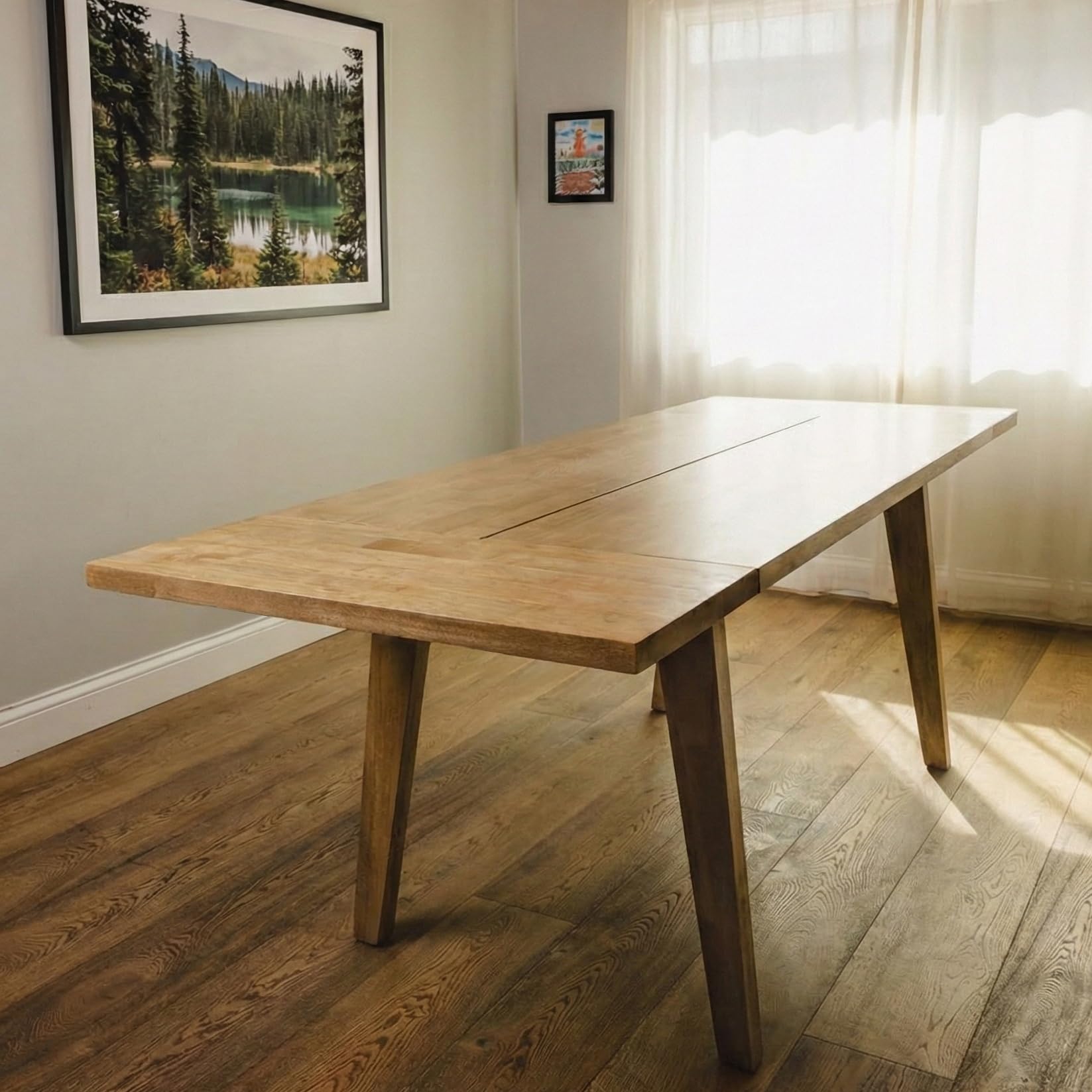 Amazon.com - AllForWood Hevea Premium Solid Wood Extension Dining