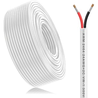 2 x 0.2 mm  24AWG Electrical Wire 2 Core Cable 5 Metres