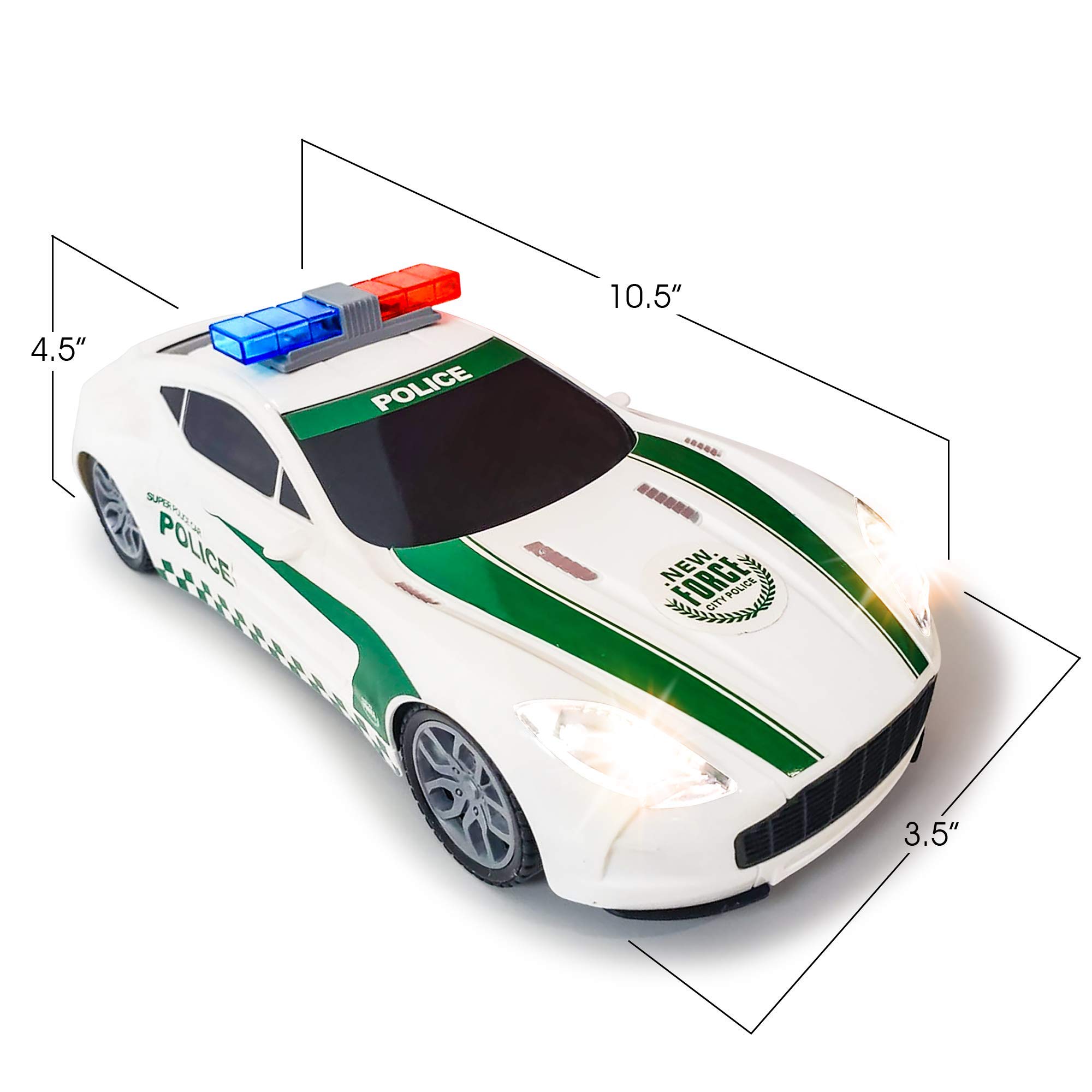 Buy ArtCreativity LightUp Police Car with LED Headlights, Taillights