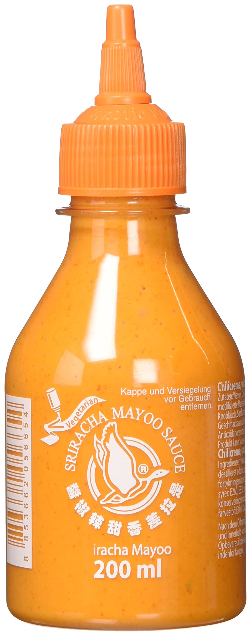 FLYING GOOSE Sriracha Mayoo Sauce - Mayonnaise, leicht scharf, orange Kappe, Würzsauce aus Thailand, 3er Pack (3 x 200 ml)