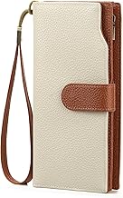 GAEKEAO Purses for Women RFID Large Ladies Purse Vegan Leather Zipper Wallet for Women with Wrist Strap