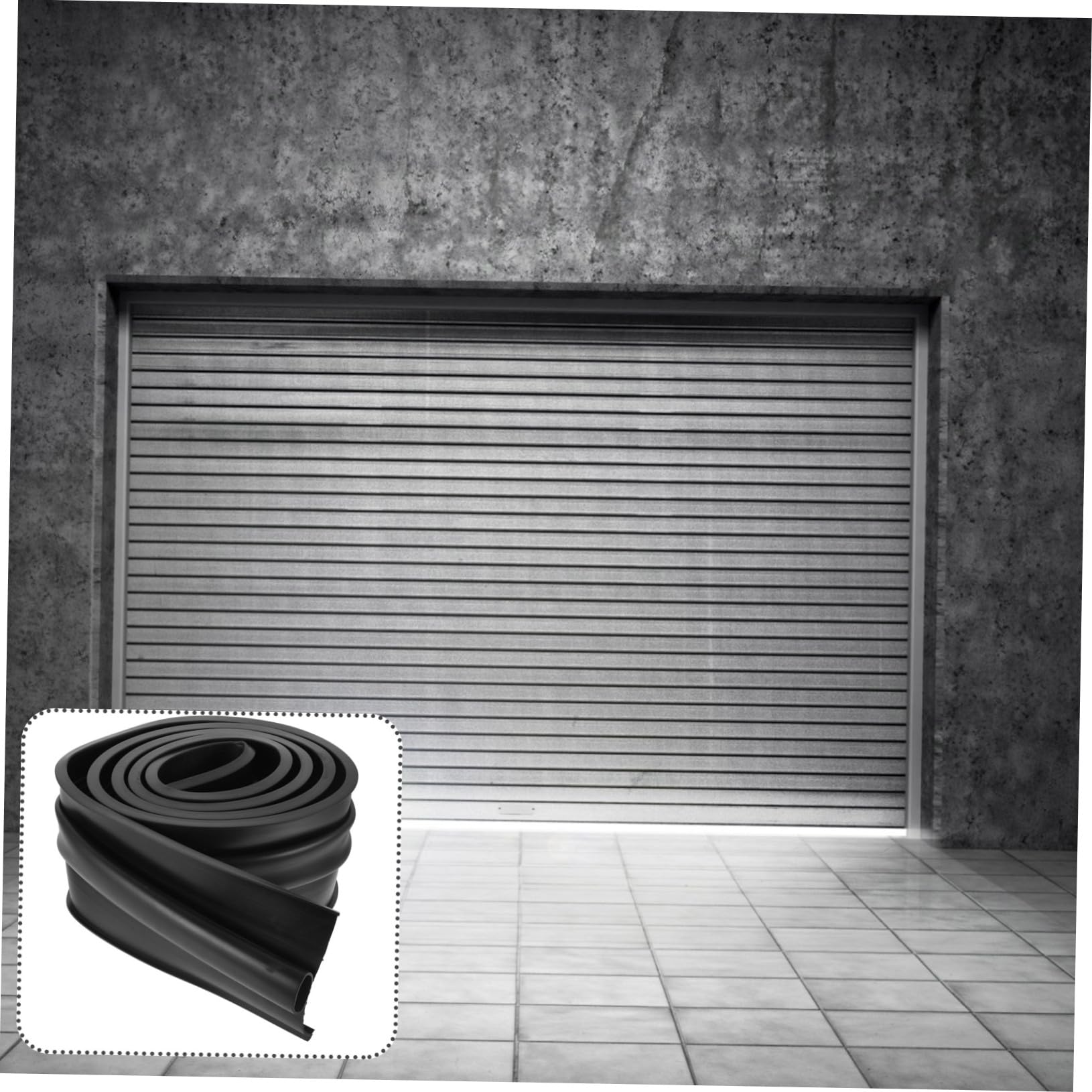 2m Junta Inferior De Puerta De Garaje Burlete De Sellado Para Puertas y Ventanas Caucho Duradero