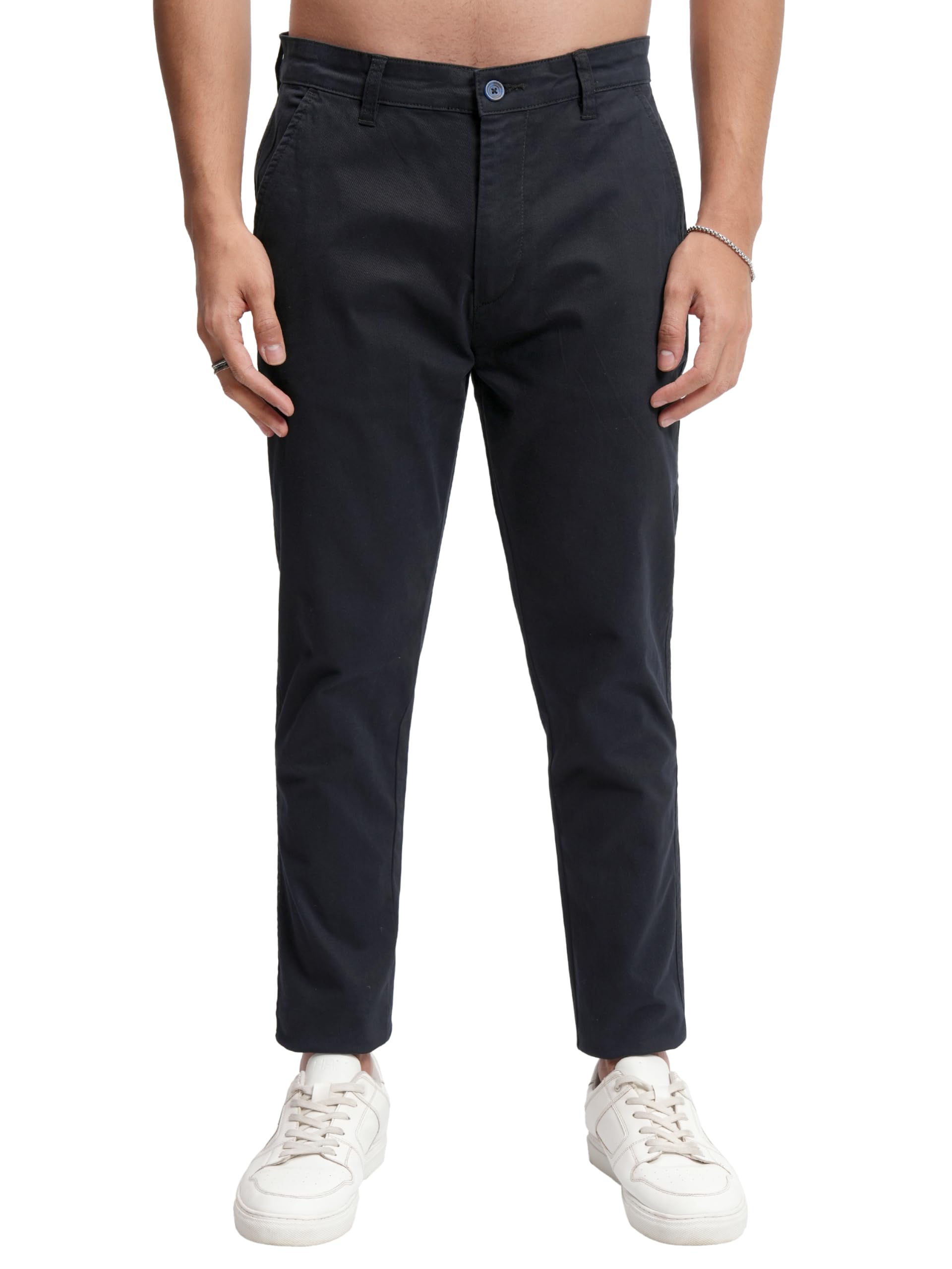 Highlander Menâ€™s Slim Fit Formal Trousers | Ankle Length |Smart Trousers for Men | Chino Trousers for Men|Elegant Design | Comfortable Fabric for Daily Work & Formal Occasions in neutral