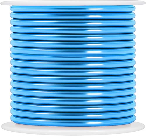 Vista 635 de Mandala Crafts Alambre de aluminio anodizado de calibre 8 para hacer joyas, alambre neutro flexible de color de 128 pies, flexible y flexible