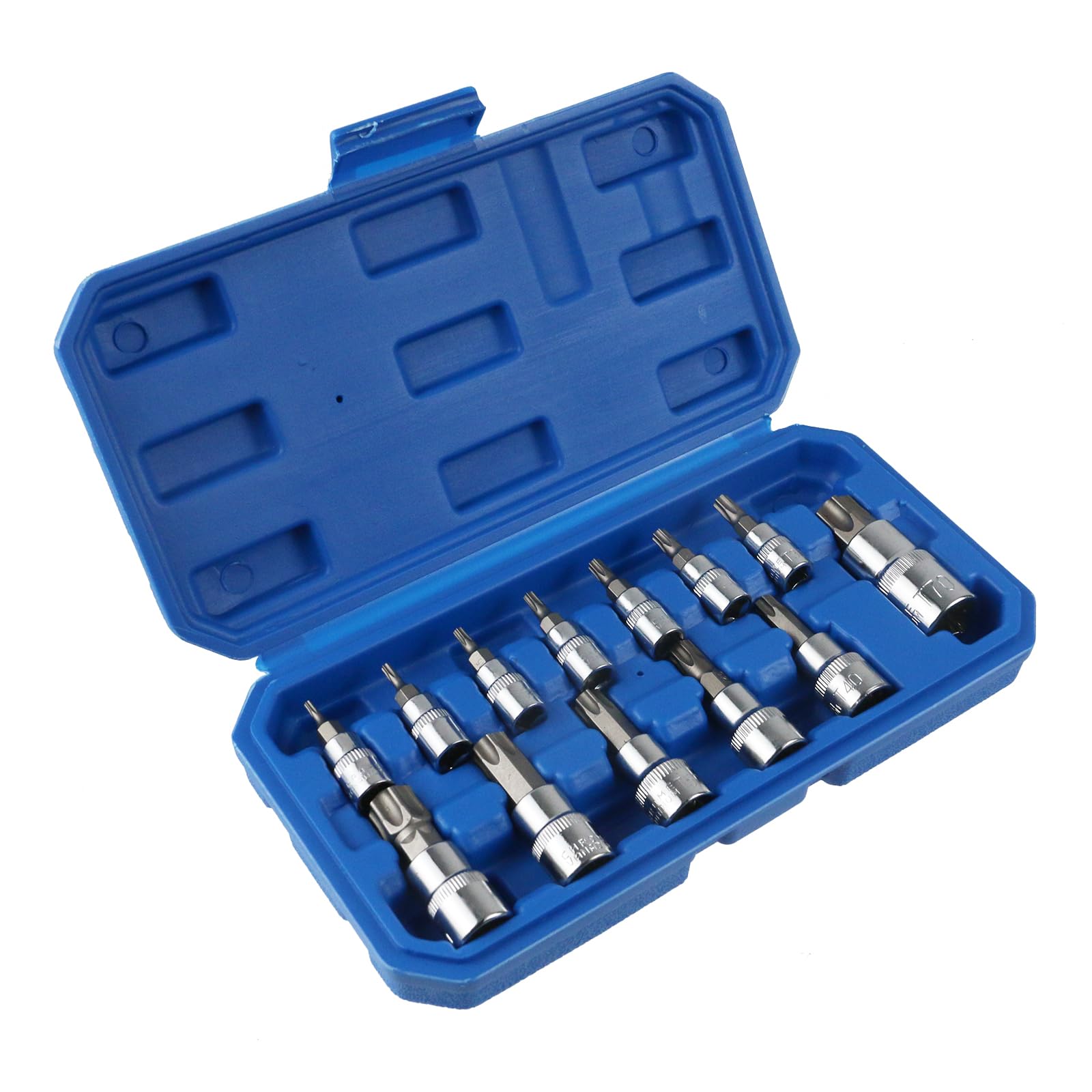 Oedema 13 Pcs Torx Bit Socket and External Torx Socket Set 1/4-inch, 3/8-inch & 1/2-inch Drive For Hand Use Work On Cars, Trucks, Home Improvement
