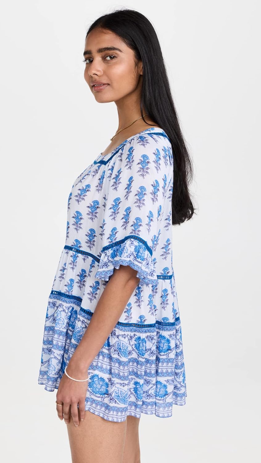 Playa Lucila Women's Drop Waist Border Print Dress - Image 4