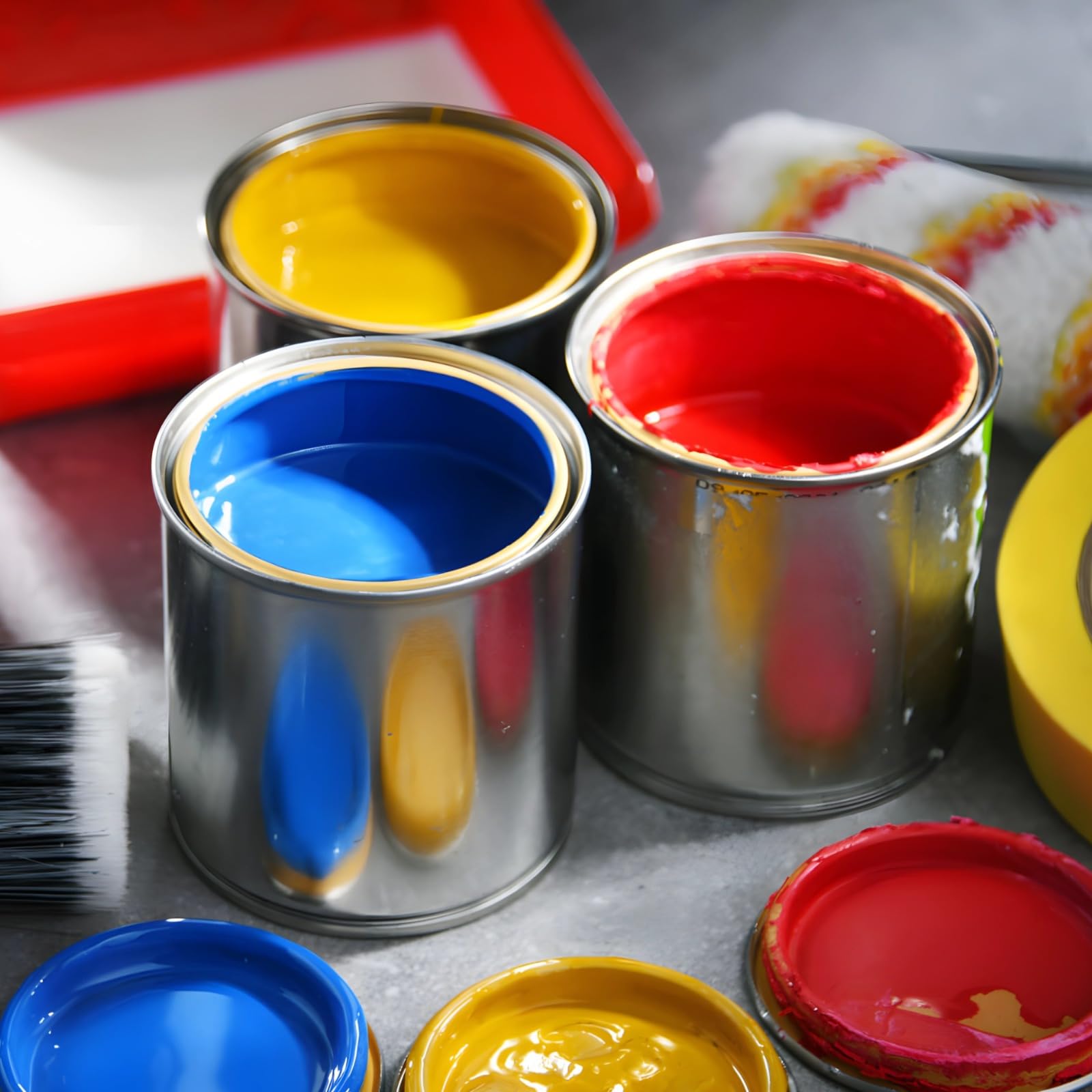 Lot de 12 seaux de peinture vides en métal avec couvercles - 12 boîtes de peinture étanches avec ouvre-boîte, parfaits pour les projets de bricolage, les restes de peinture