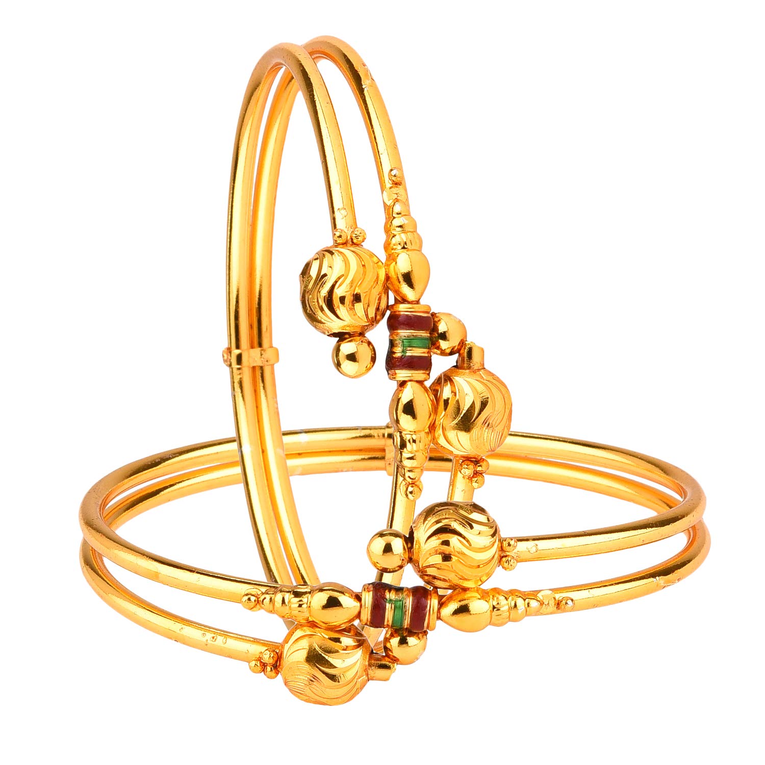 Traditional Temple Coin Jewelry Set with Earrings and Bangles