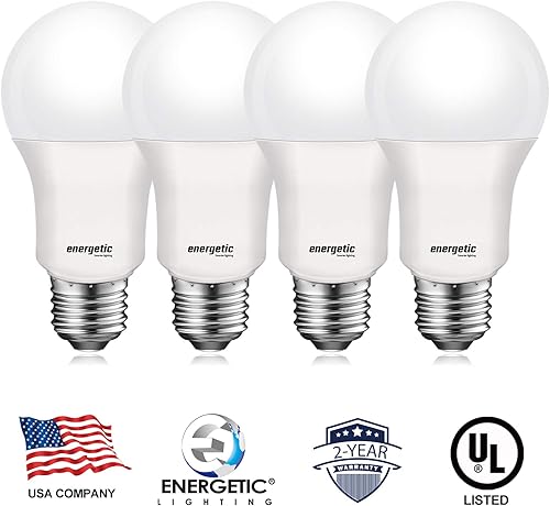 Miniatura 2 de ENERGETIC - Bombilla LED A19 equivalente a 75 W, blanco cálido 3000 K, 1200 lúmenes, certificación UL, base estándar E26, bombilla LED no regulable,