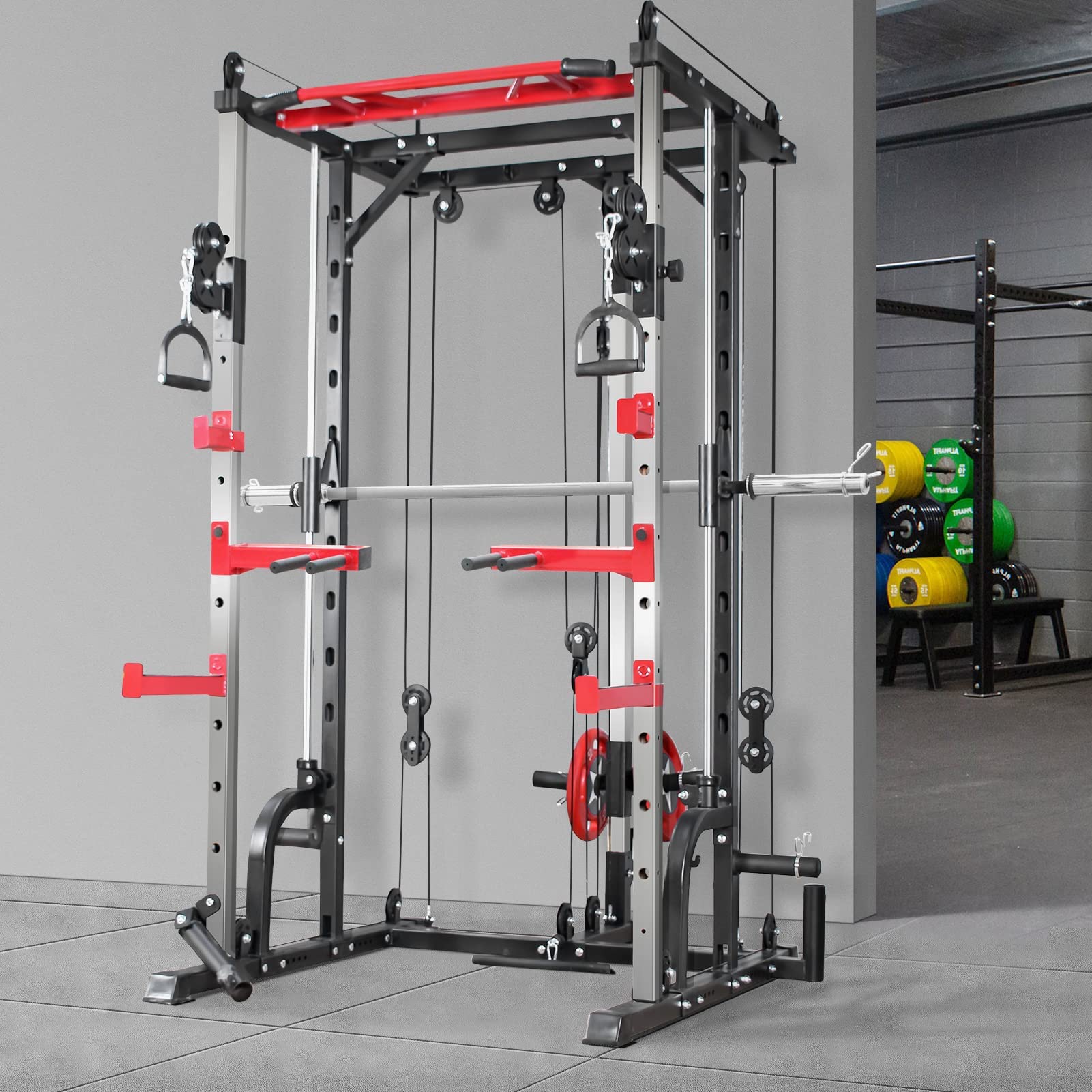 Buy Mikolo Smith Machine with Cable Crossover, 1600 lbs Power Rack Cage