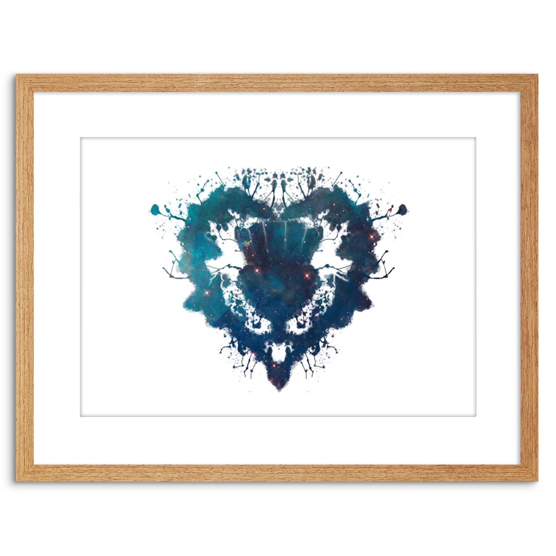 Wee Blue Coo INK SPLAT THISTLE HEART FRAMED FRAME PICTURE POSTER ART PRINT GIFT F97X10021