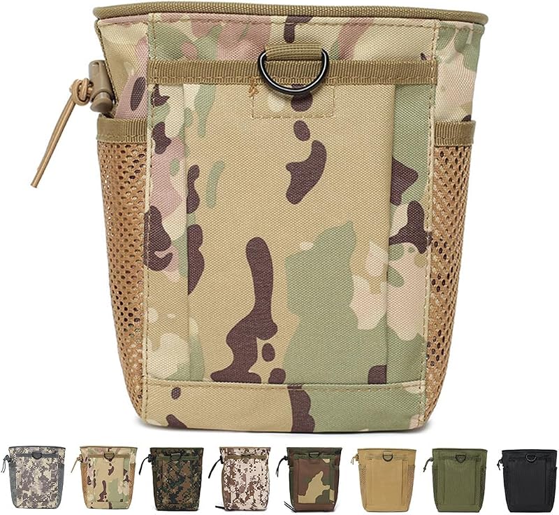Borsa tattica MOLLE con coulisse per riporre telefoni cellulari, caricabatterie, cuffie, cambio, chiavi, ecc.
