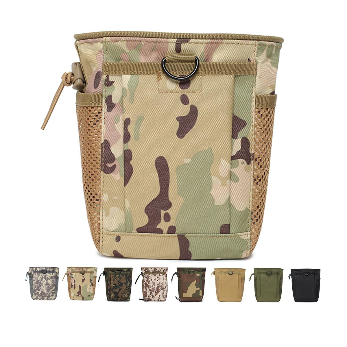 Borsa tattica MOLLE con coulisse per riporre telefoni cellulari, caricabatterie, cuffie, cambio, chiavi, ecc.