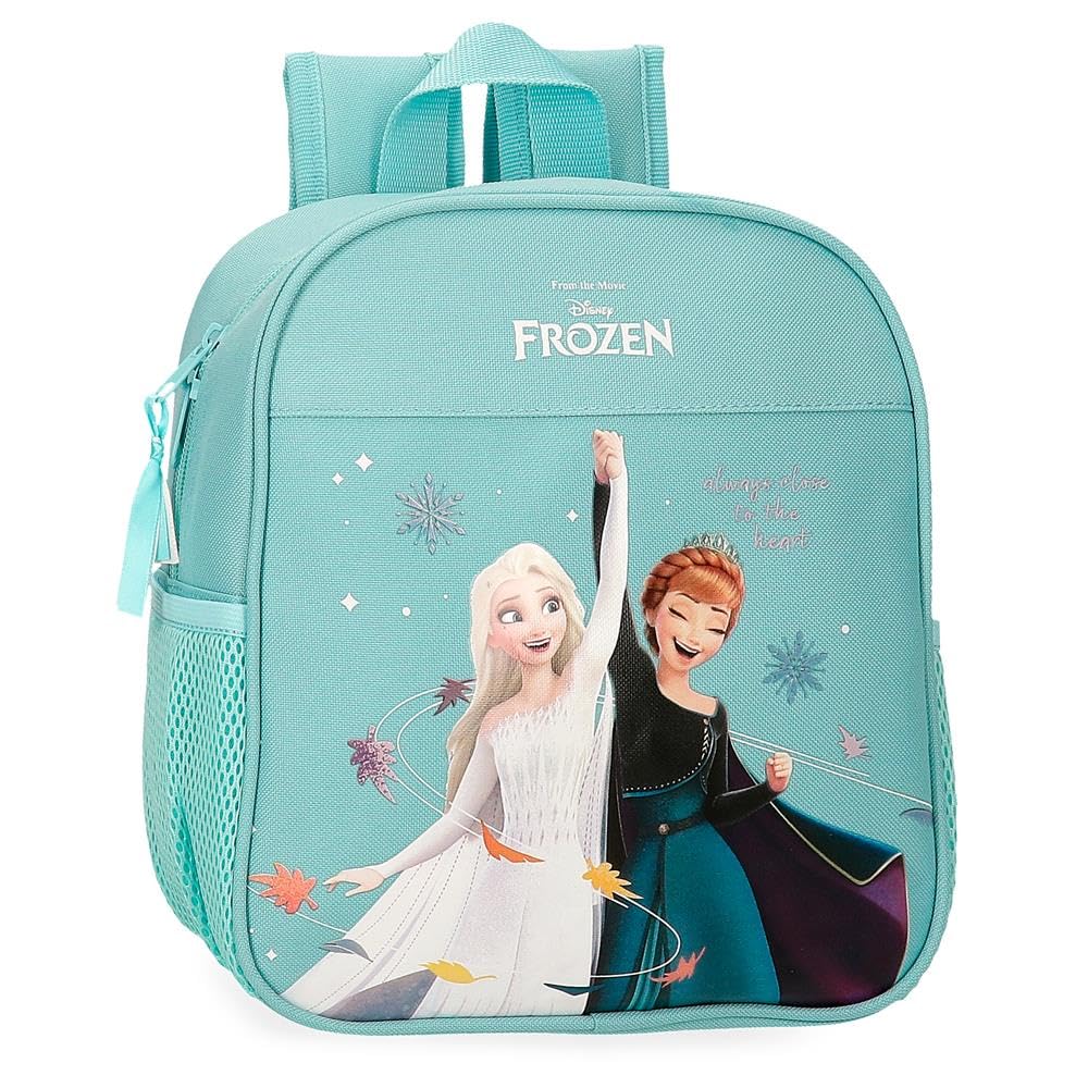 Disney Disney Mochila infantil, mochila escolar, fabricada en Poliéster, bolsillos laterales, tirantes anchos ajustables, Asa superior, etiqueta de identificación, sistema magic Fix.