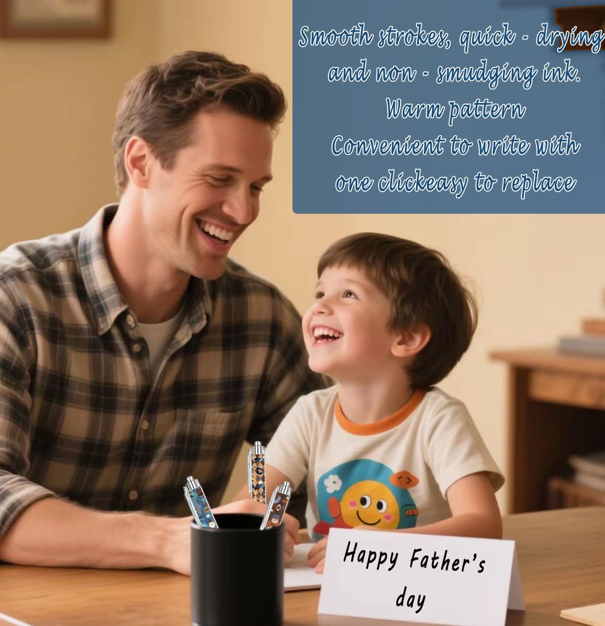 36 Pcs Father's Day Pens Bulk Dad Party Favors Novelty Cute Pen for Father Retractable Ballpoint Gift Dad for Desk Decoration Accessories Office Funny Office Black Ink for Women Men